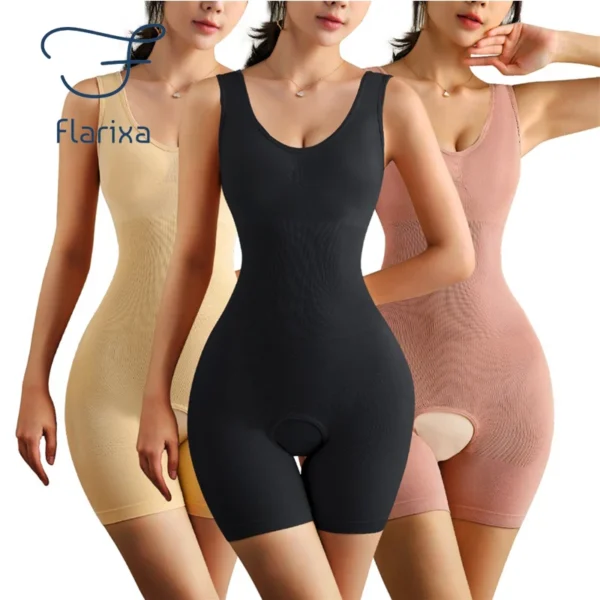 Flarixa Plus Size Butt Lifter Body Shaper Women's Bodysuit Open Crotch Tummy Control Shapewear Seamless Slimming Underwear 5XL - Image 6