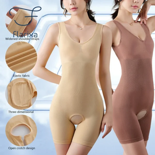 Flarixa Plus Size Butt Lifter Body Shaper Women's Bodysuit Open Crotch Tummy Control Shapewear Seamless Slimming Underwear 5XL - Image 5