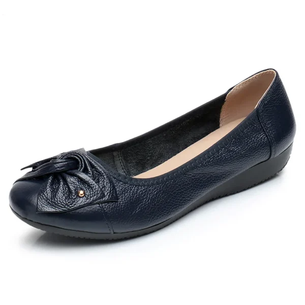 WOIZGIC Women's Female Ladies Mother Woman Flats Shoes Loafers Genuine Leather Slip On Summer Round Toe Size 35-43 ZBM-1108 - Image 6