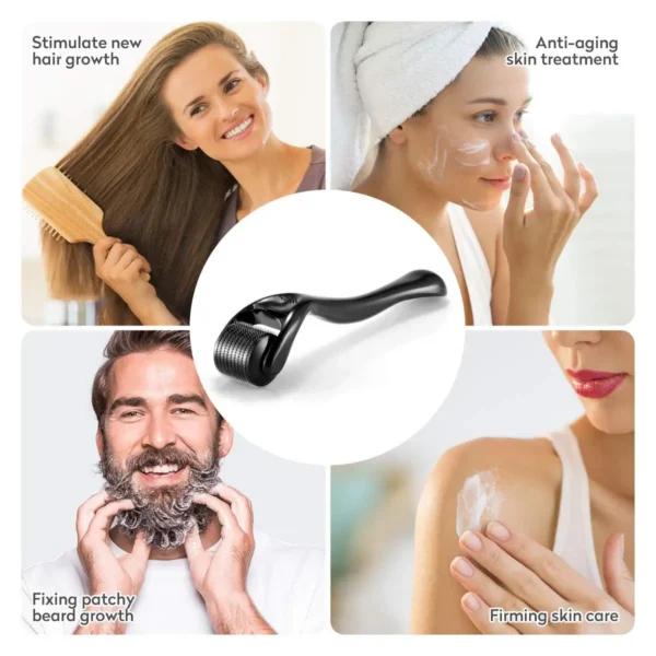 Derma Roller for Skin,Beard & Hair 0.2mm.25mm.3mm needle- Micro Face Roll Tool 540 Needles for Facial,Body & Hair Growth - Image 6