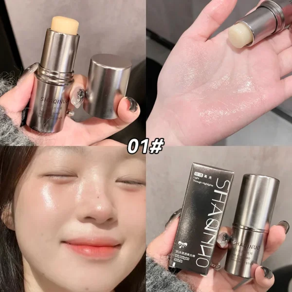 Wet and bright high light eye shadow Highlighter stick outlines Natural makeup effect Facial brightening Korean cosmetics 2024 - Image 4