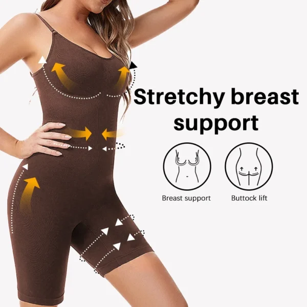Seamless Women Bodysuit Butt Lifter Shapewear Waist Trainer Body Shaper Strappy-Back Chest Enhancing Corrective Underwear Corset - Image 2