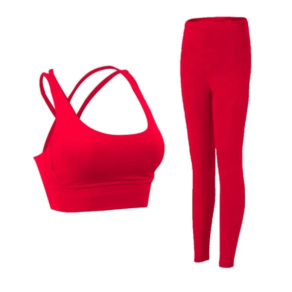 2 Piece Yoga Clothes Women's Tracksuit Athletic Wear Pilates Fitness Suit Gym Workout Push Up Clothes Sports Bra Leggings Suit - Image 6