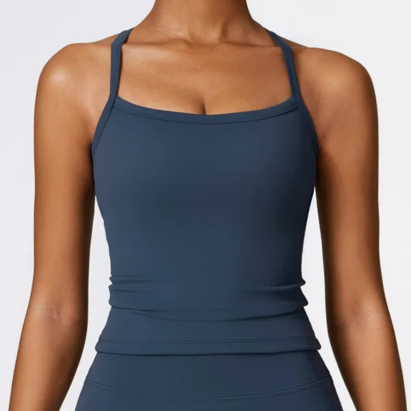 Women Cross Back Yoga Sports Bra Breathable Shock Proof Gym Workout Fitness Push up Top Yoga Running Active Sportswear Vest Bra - Image 4