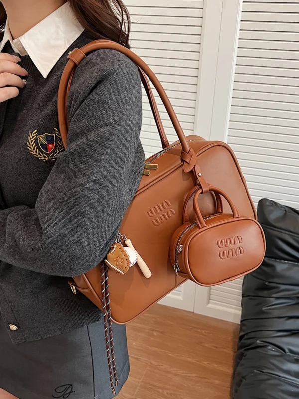 Retro large capacity bag for women 2024 new autumn/winter work handbag pillow bag shoulder messenger bag - Image 2