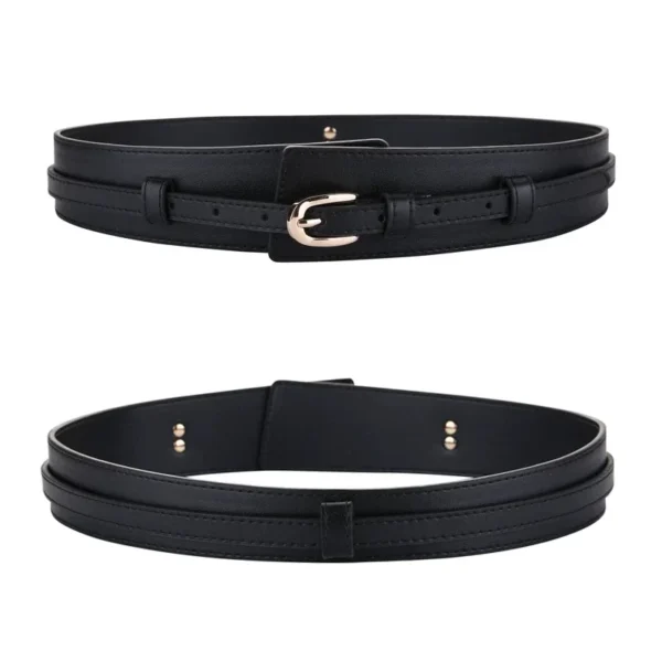 Dual -use Designer Belts For Women High Quality Knot Soft Leather Waistband Female Waist Wide Coat Corset Belt Cummerbunds - Image 2
