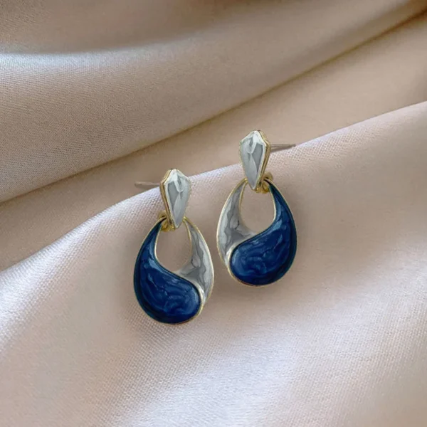 Fashion Vintage Resin Geometric Drop Earrings for Women Charms Elegant Irregular Blue Pendant Earrings Jewelry Party Gifts 2024 - Image 4