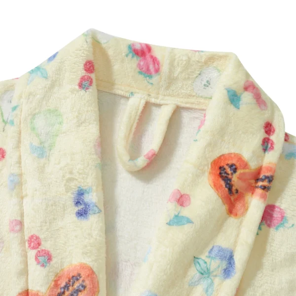 Warm Flannel Robe Winter Home Sleepwear Women Print Long Sleeve Bathrobe Kimono Robe with Belt Loungewear Pajamas Female - Image 4