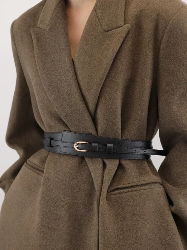 Dual -use Designer Belts For Women High Quality Knot Soft Leather Waistband Female Waist Wide Coat Corset Belt Cummerbunds