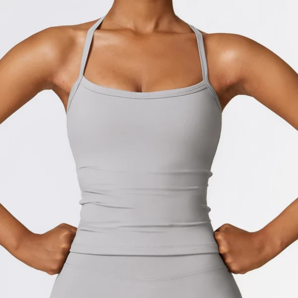 Women Cross Back Yoga Sports Bra Breathable Shock Proof Gym Workout Fitness Push up Top Yoga Running Active Sportswear Vest Bra - Image 3
