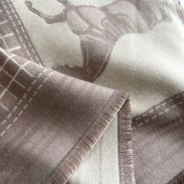 Luxury Warm Poncho Cashmere Winter Women Scarf Horse Print Shawl Wraps Female Thick Pashmina Blanket Bufanda Travel Echarpe 2024 - Image 6