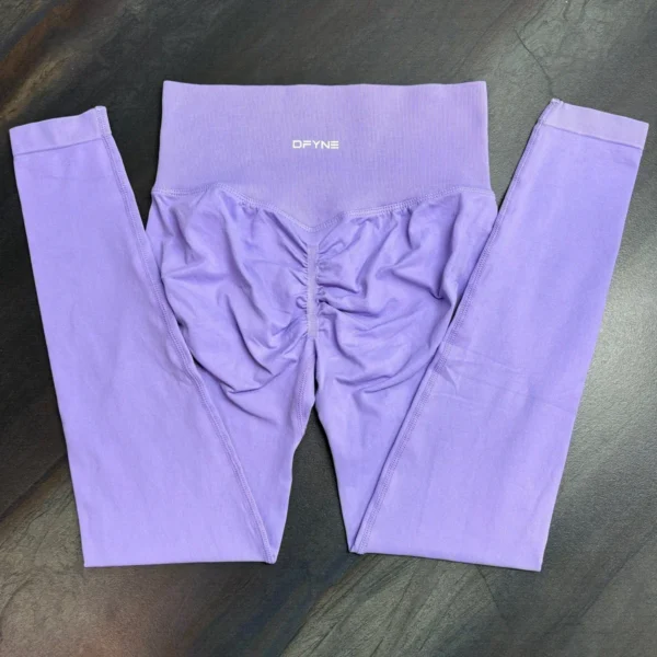 Dfyne Dynamic Leggings for Women High Waist Yoga Legging Seamless Scrunch Bum Gym Leggings Workout Sports Tights Stretchy Pants - Image 5