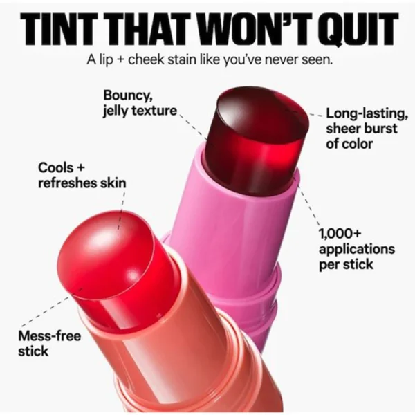 3-in-1 Milk Jelly Tint Facial Blusher Wand Moisturized Long Lasting Matte Rouge Cheek Contour Lipstick Sticker Beauty Makeup - Image 4