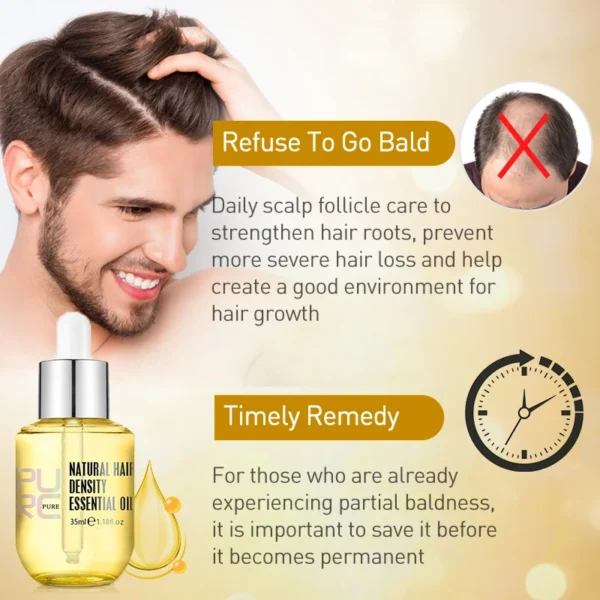 PURC Ginger Hair Oil Scalp Hair Strengthening Hair Toots Improvement Hairline Hair Care Essential Oil for Men and Women - Image 4