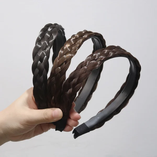 Lazy Wig Twist Braid Headbands Bohemia Weaving Hair Hoop Women Hair Band Headdress Women Head Hoop Bridal Hair Accessories - Image 3
