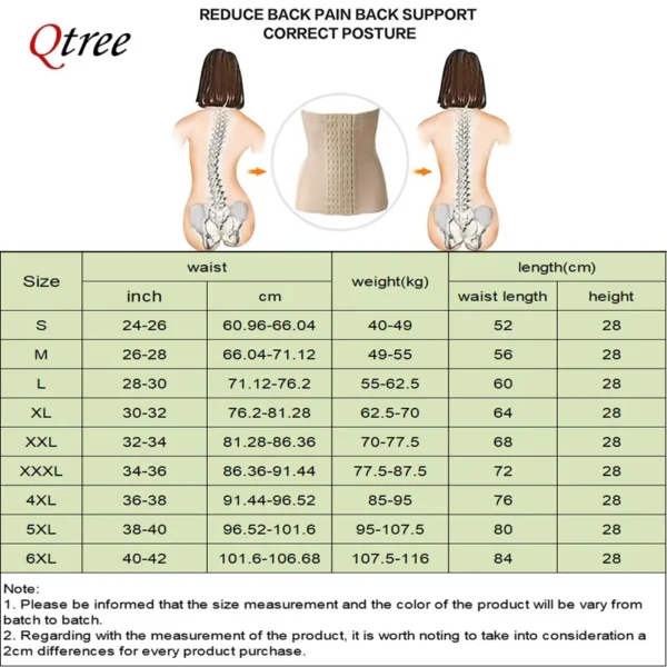 Qtree Dress Slimming Waist Trainer Belt Shapewear Women Belly Cincher Body Shaper Fat Compression Strap Girdles Firm Hook Corset - Image 2