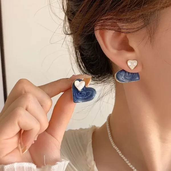 Fashion Vintage Resin Geometric Drop Earrings for Women Charms Elegant Irregular Blue Pendant Earrings Jewelry Party Gifts 2024 - Image 2