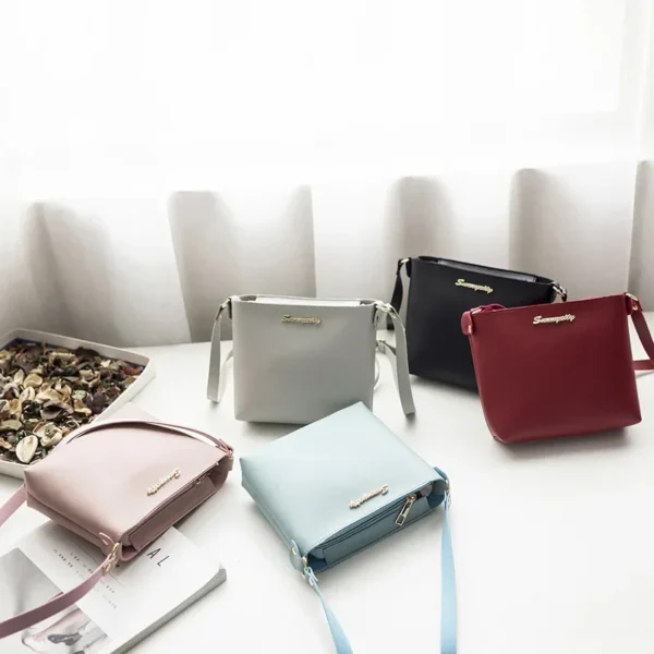 New PU Leather Square Shoulder Bags for Women 2024 Summer Simple Handbags and Purses Female Travel Crossbody Bags - Image 2