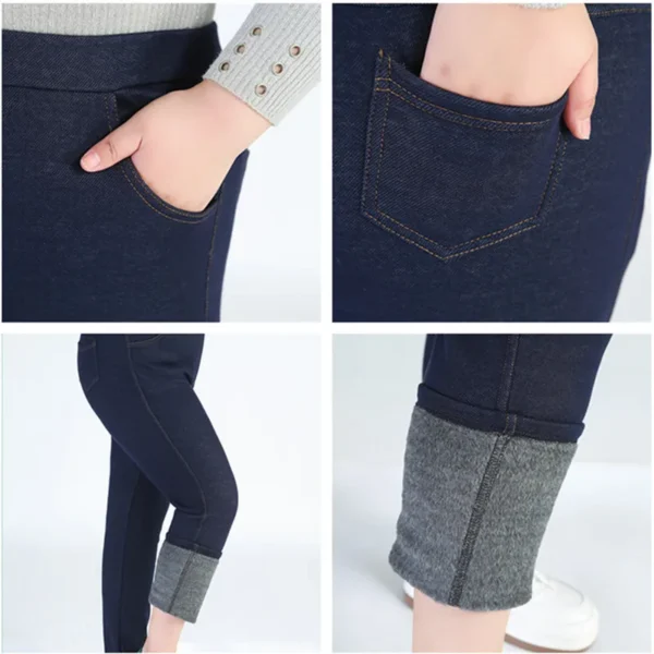 Plus Size Pants For Women 4XL 5XL 6XL 7XL 9XL 140KG Lady Thicken Fleece Autumn Stretched Girls Warm Winter Big Slim Fit Trousers - Image 5