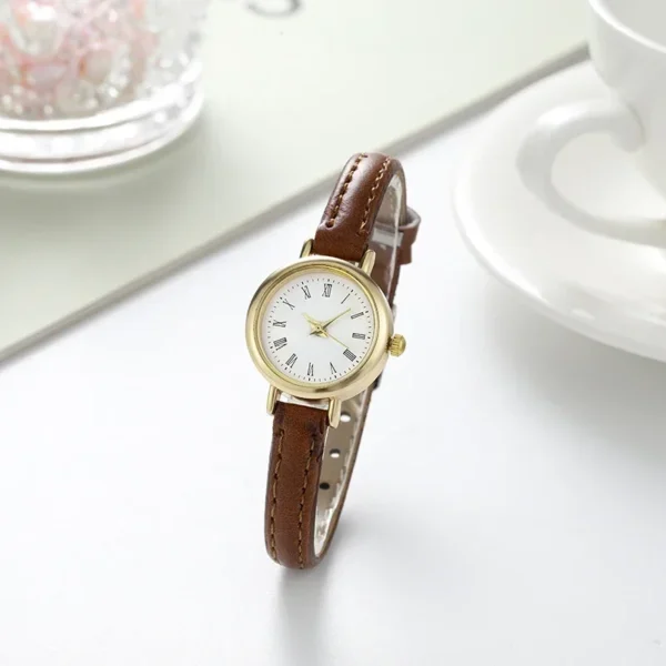 2025 Simple Women's Watches Small Round Girl's Belt Watches Quartz Wristwatches Women's Watch Gift Reloj Para Mujer Women Watch - Image 4