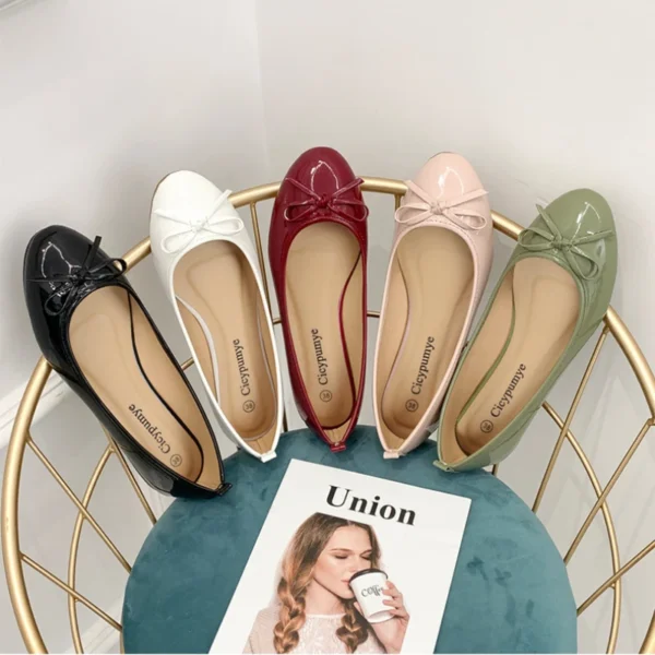 Flat Shoes Women Ballerinas Round Toe Bowtie Slip on Ballet Flats Lazy Loafers Moccasins Ladies Casual Flats Shoes 2023 - Image 5