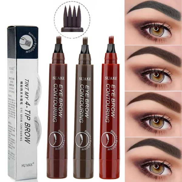 4 Point Eyebrow Pencil Maquillajes Para Mujer Waterproof Liquid Eyebrow Pen Makeup Long Lasting Cosmetic Microblade Brow Pencil - Image 6