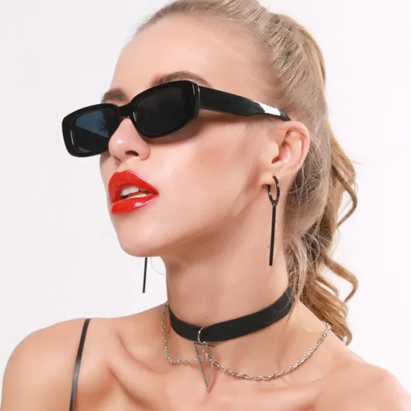 2023 New Retro Small Sunglasses Men's and Women's Fashion Trendy Vintage Popular Square Frame Rectangle Sunglasses UV Protection - Image 2