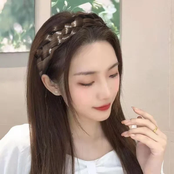 Lazy Wig Twist Braid Headbands Bohemia Weaving Hair Hoop Women Hair Band Headdress Women Head Hoop Bridal Hair Accessories - Image 2