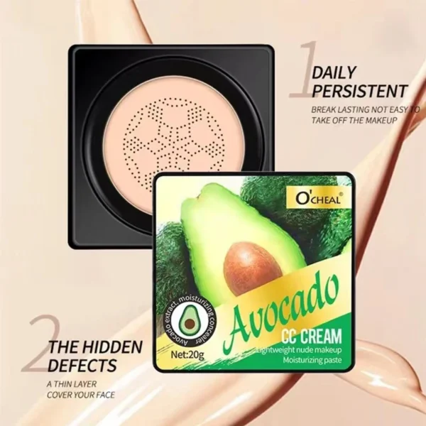 Air Cushion CC Cream Mushroom Head Puff Moisturizer Concealer Brightening BB Cream Waterproof Face Base Beauty Makeup Cosmetics - Image 3