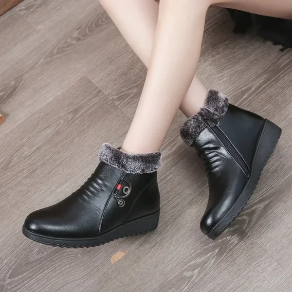 Winter Mom Cotton Boots Arrival Ladies Warm Plush Shoes Short Boots Women Cozy Plush Shoes Black Female Ankle Boots 2024 - Image 4