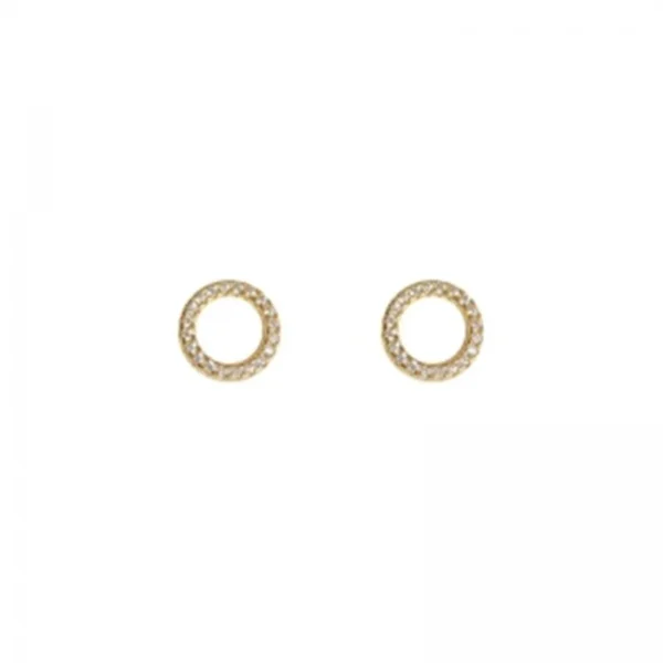 Delicate Small Circle Stud Earrings for Women Gold Color Crystal Minimalist Korean Party Summer Fashion Jewelry Accessories - Image 6