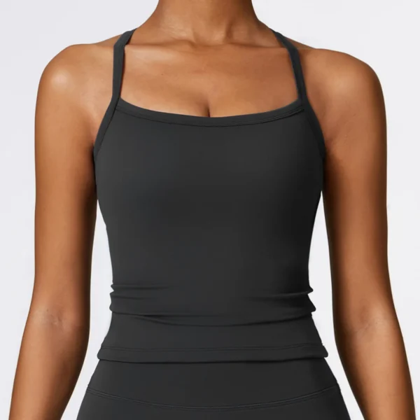 Women Cross Back Yoga Sports Bra Breathable Shock Proof Gym Workout Fitness Push up Top Yoga Running Active Sportswear Vest Bra - Image 5
