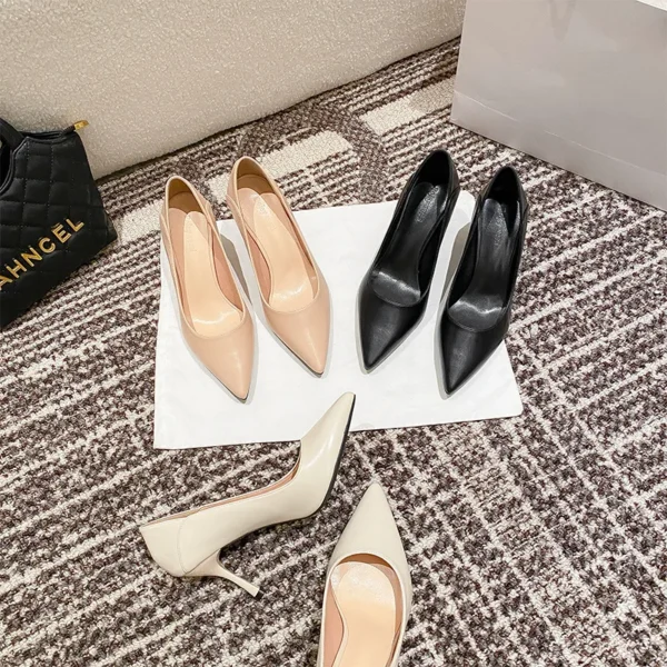 Female Heels Women Shoes Brand Women Pumps Office Ladies Working Shoes Solid Pointed Toe Dress Shoes Spring Autumn Plus Size 43 - Image 4