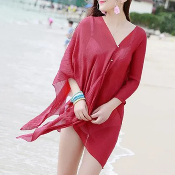 Swimwear Cover Up Accessories Breathable Cardigans Spare Parts Summer Sun Protection Tops Wear Womens 5 Colours - Image 3