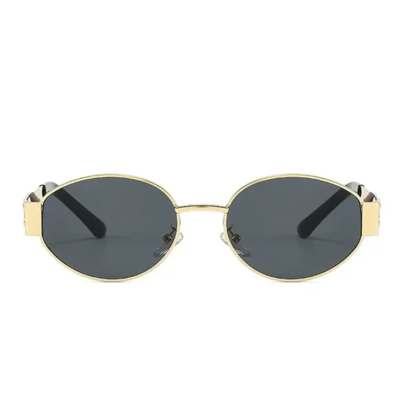 Trendy retro punk oval sunglasses women men unisex Girls Fashion Design round UV400 drive outdoors glasses eyeglasses eyewear - Image 2