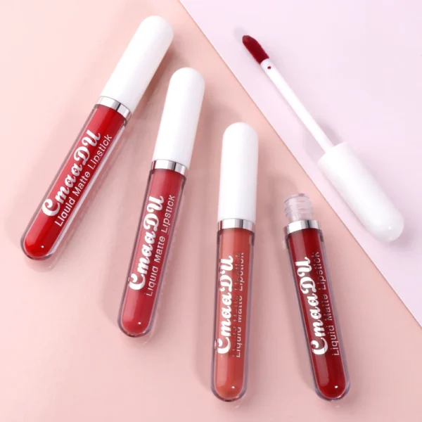 Sexy Long Lasting Velvet Matte Lip Gloss Liquid Lipstick Lip Makeup Women Beauty Red Nonstick Cup Waterproof Lip Gloss 18 Color - Image 6