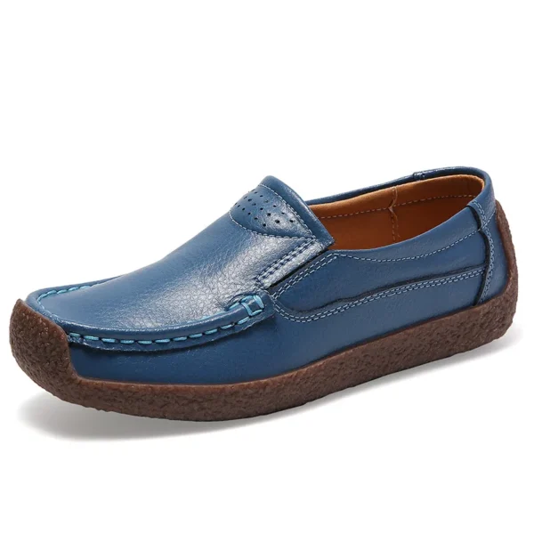 Genuine Leather Women's Casual Shoes Leisure Sneakers Women Luxury Brand Slip-on Loafers Female Soft Moccasins Zapatos De Mujer - Image 5
