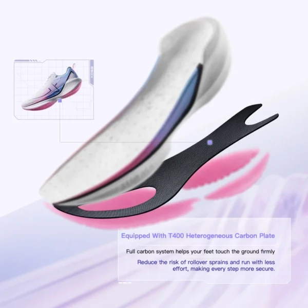 Xtep 360X Running Shoes For Women 2024 Spring Lightweight Sports Shoes Carban Plate Cushioning Breathable Sneakers 976118110082 - Image 5