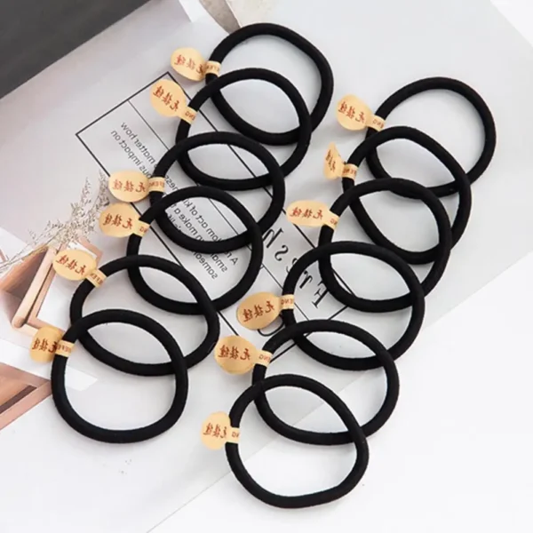 Practical Hair Ring Good Toughness Hair Accessories Durable Simple Black Girls Thin Thick Hair Ring - Image 3