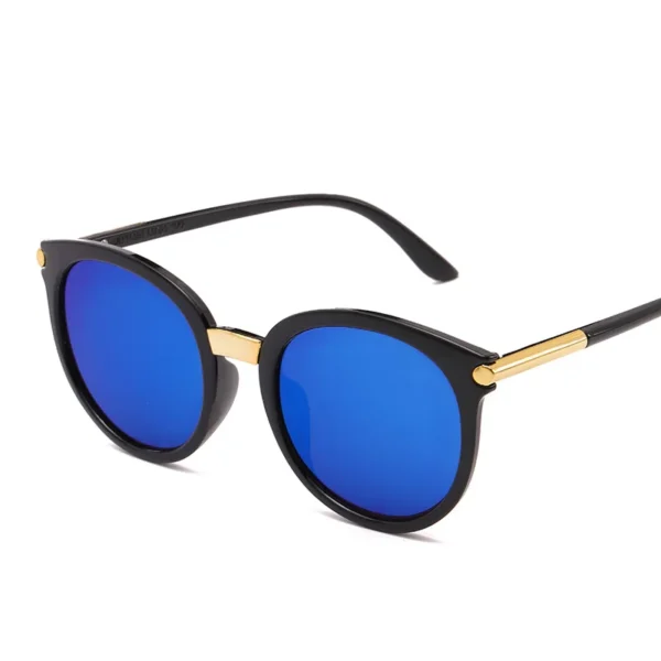 Women's Sunglasses Cat Eye Driving Mirror Vintage Reflective Flat Lens Ladies' Round Sun Glasses Female UV400 - Image 6