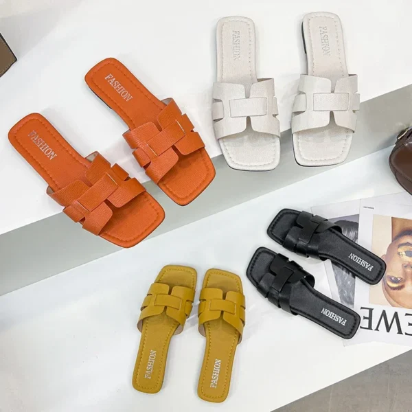 Summer Slipper Women Shoes Ladies High Quality Slides Sandals Womens Shoes New Fashion Design Beach Flat Shoes Female Slippers - Image 6