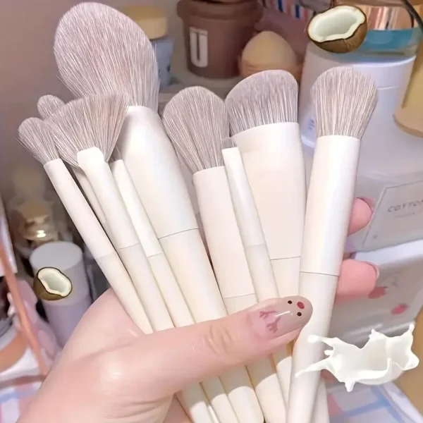 10PCS Makeup Brushes Set Professional Eye Shadow Foundation Blush Highlighter Concealer Kabuki Blending Brush Female Beauty Tool