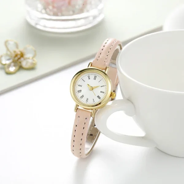 2025 Simple Women's Watches Small Round Girl's Belt Watches Quartz Wristwatches Women's Watch Gift Reloj Para Mujer Women Watch - Image 5