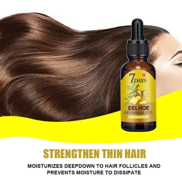 7 Days Fast Ginger Hair Growth Serum Treatment Anti Hair Loss Scalp Fast Hair Growth Men Women Thinning Dry Frizzy Repair - Image 2