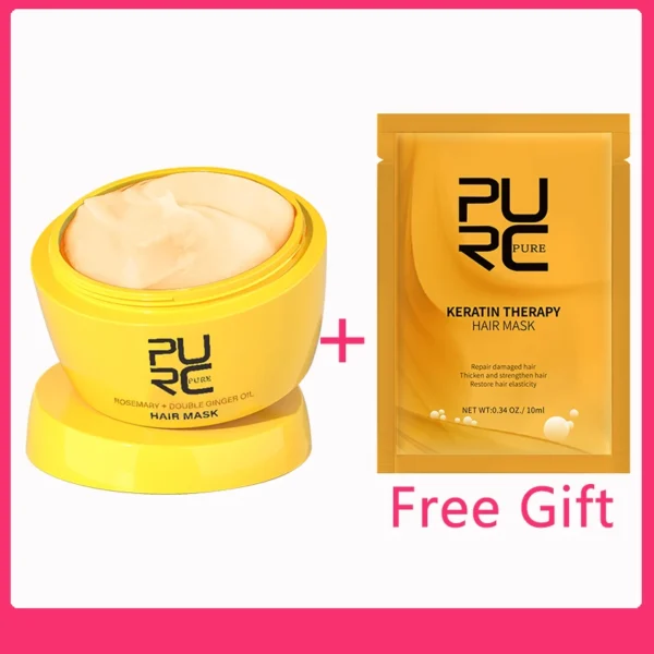 PURC Rosemary Oil Hair Mask for Hair Growth Ginger Oil Hair Loss Treatment Anti-Dandruff Smoothing Cream Hair Care Products - Image 2