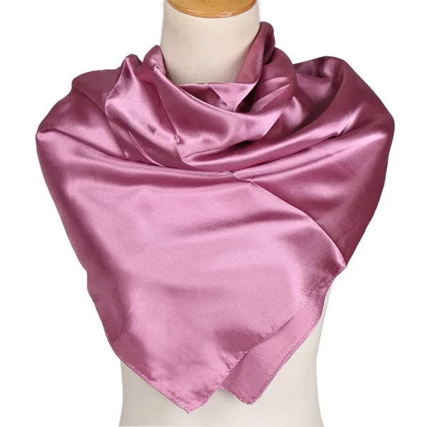 Luxury Brand Silk Scarf Women Satin Solid color Hijab Scarves Muslim Pareo Bandana Female Shawl Wrap Headband Foulard 90*90cm - Image 5