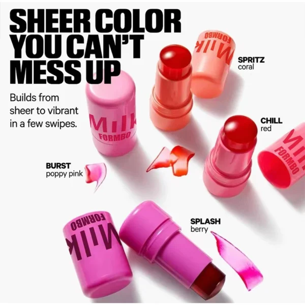 3-in-1 Milk Jelly Tint Facial Blusher Wand Moisturized Long Lasting Matte Rouge Cheek Contour Lipstick Sticker Beauty Makeup - Image 6