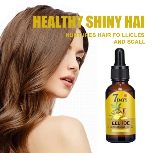 7 Days Fast Ginger Hair Growth Serum Treatment Anti Hair Loss Scalp Fast Hair Growth Men Women Thinning Dry Frizzy Repair - Image 4