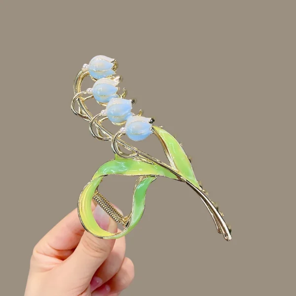 Girls Sweet Opal Flower Hair Clip Exquisite Ponytail Claw Clip Shark Clip Woman Hair Clip Accessori For Girl Hair Accessories - Image 6