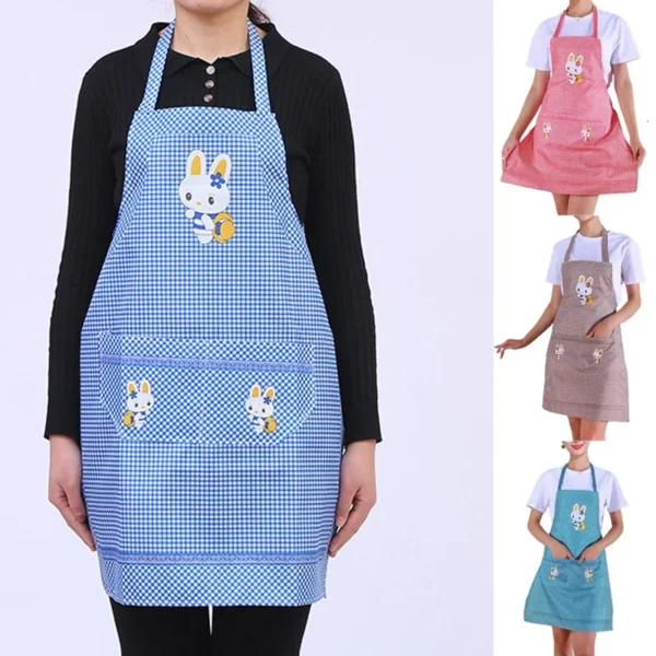 Women Kitchen Apron Waterproof 70*60cm BBQ Bib Apron For Women's Cooking Baking Restaurant Workwear Cleaning Tool - Image 5